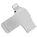Price comparison product image Jiuyizhe Flash Memory Stick Swivel USB 3.0 in Silver, Memory Stick USB Stick 2in1 Richwell Apply to Computers and iOS Equipment (Capacity : 128GB, Color : Silver)