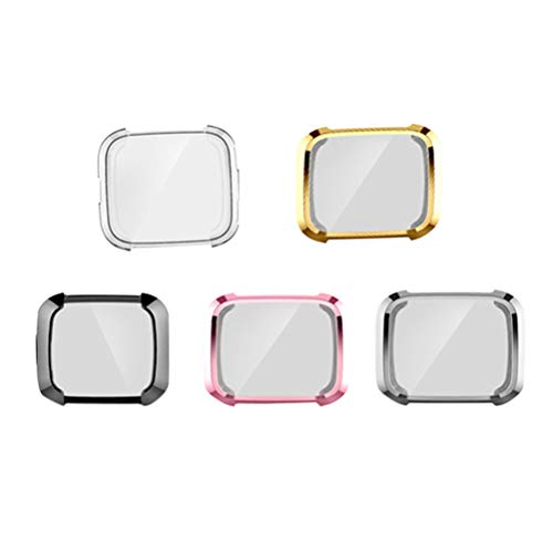Preisvergleich Produktbild Hemobllo Displayschutzhülle kratzfestes, Flexibles, Leichtes, Beschichtetes TPU Ganzkörper-Schutzhülle für Smart Watch 5GB (pink, Gold, schwarz, Silbergrau und transparent)