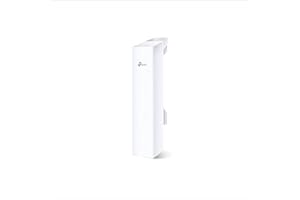 TP-LINK TP Link CPE220 2,4 GHz 300 Mbps CPE extérieur longue portée pour transmission PtP et PtMP, pont sans fil point à point, 12 dBi, 13 km +, alimentation PoE passive avec injecteur PoE gratuit, contrôle