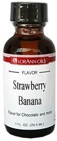 2 Pack- Strawberry Banana Flavor- LorAnn 1 oz bottles by City Chocolates