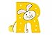 Wooden Freestanding Alphabet Letter Different Animal For Each Letter (R is for Rabbit)