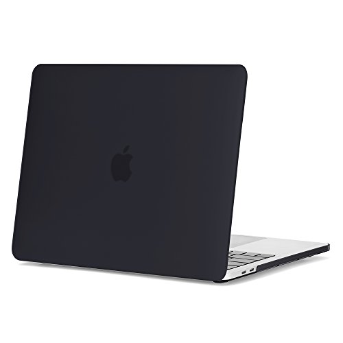 GMYLE Soft-Touch Hard Case Frosted f  r New Macbook Pro 13 2016  A1706   A1708   Mit Touch Bar  - Schwarz Gl  nzend Hard Shell Fall-Abdeckung H  lle C