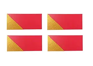 Ochre Envolpe, Fancy envelopes, Shagun Envelope, Envelopes for Gift Money, Handmade envelopes in red Colour (Set of 4)