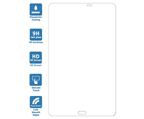 PREMYO Samsung Galaxy Tab A 10.1 Panzerglas. Galaxy Tab A 10.1 Schutzfolie mit Härtegrad 9H und abgerundeten Ecken 2,5D. Tab A 10.1 Schutzglas - 2