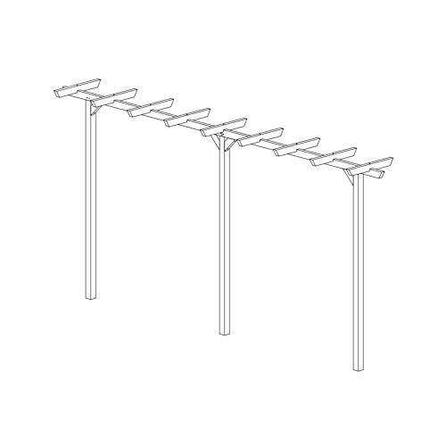 Pergola aus Holz Torbogen Rankhilfe Länge ca. 450 cm (7×7) von Gartenpirat® - 2