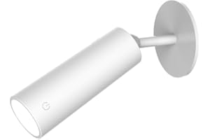 newgarden ROLL Foco LED Orientable Sin Cables para Pared o Techo con Aplique de Imán y Luz con Batería Recargable para Interior (Blanco, Roll 4)