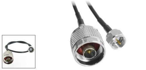 sourcingmap® F-Stecker auf N-Type Stecker (m) Adapter Pigtail Koaxialkabel 13 „ - 2