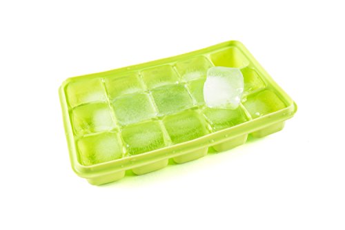4er Set Silikon Eiswürfelform mit Deckel Quadratwürfel Jumbowürfel Eiswürfelbereiter - 2