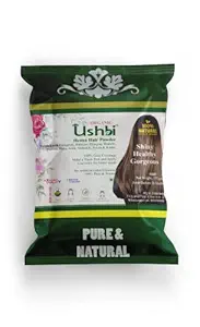 USHBI 100% Natural Herbal Henna (Mehandi) Powder for Hair Colour & Hair Care | Triple Filtered Microfine Rajasthani Mehendi | 175 GM