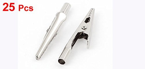 25 Stück Metall silbrig Krokodilklemme Krokodilklemmen - 2