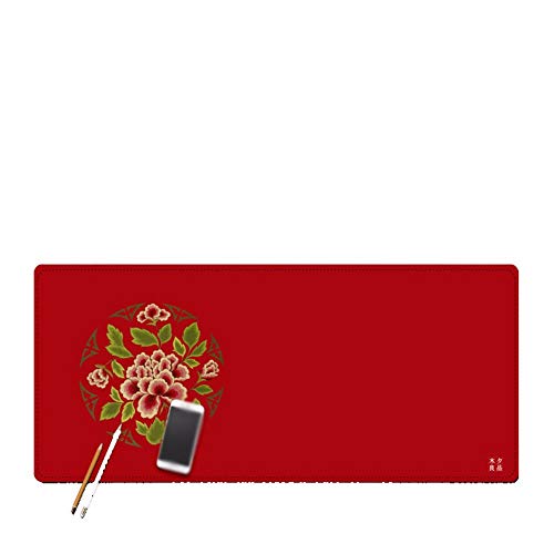 Preisvergleich Produktbild Luuruu Mauspad Erweiterte Mauspad Gaming Mouse Pad Matte Wasserfestes Mit Rutschfester Gummibasis Chinesische Wind Gestickte Tischmatte, W