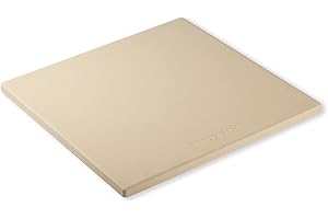 ROCKSHEAT 13.2" x 13.2" x 0.6" Square Cordierite Pizza Baking Stone Perfectly Compatible for Ooni Karu, Koda & Fyra 12 Pizza Oven