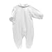 Cambrass Unisex Baby Velvet All-In-One with Embroided Pram Motif White 12-18 Months