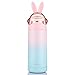 Produktbild Edelstahl-Isolierflasche „Hello Dream“ mit Cartoon-Hase, Trinkflasche, Thermoskanne, Reisetasse, Kaffeetasse, Suppenfläschchen, Reisethermoskanne, mit Farbverlauf – 350 ml rosa/grün