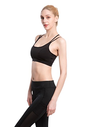 Damen Sport-BHs Kreuz Rücken Yoga BH Starker Halt Fitness - 4
