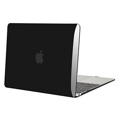 MOSISO Ultra Slim Plastik Hartschale Schutzhülle Hülle Snap Case für Neu MacBook Pro 12 Zoll mit Retina Display A1534, Jet Schwarz - 2