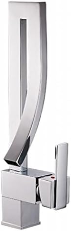 DLAM Modern Creative Kitchen Mixer Tap Sink Faucet Solid Brass Brushed Steel Swivel Single Lever