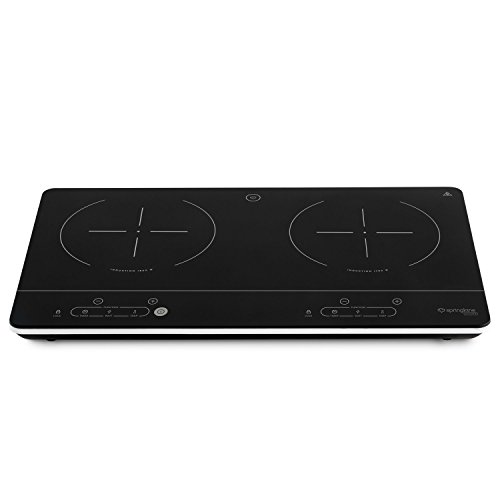 Doppel-Induktionskochfeld 3500 Watt von Springlane Kitchen randloser Glaskeramik Induktions-Herd mit 2 Kochplatten extra dünn und tragbar mit Touch Control Steuerung, LED Display und Timerfunktion - 2