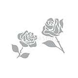 Pared De La Pintura De La Plantilla 2 Rosa Decoración De Arte Herramienta Patrón De Pintura De DIY