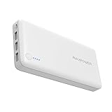 RAVPower Batterie Externe 26800mAh 3 Ports USB, Chargeur Portable Autorisé en Avion (Sortie Totale 5.5A / Entrée 2A) Power Bank Compatible avec iPhone XS/X, iPad, Galaxy S9/Note 9, etc. - Blanc