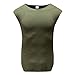 Produktbild POIUDE Mix Herren Tank Top Basic Unifarben Ärmellos Unterhemden Cut Off Muskelshirt Gym Fitness Muskelshirt Sport(Weiß, L)