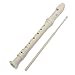 Price comparison product image KINGSO Soprano Descant Recorder 8-hole Music Instrument With Cleaning Rod + Case Bag White