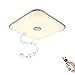 Produktbild Led Deckenleuchte mit Fernbedienung und Bluetooth Lautsprecher 24W Farbwechsel, dimmbar, Warmweiss- Kaltweiss, 2800-6500 Kelvin (Silber) X5121Y-24W-LY