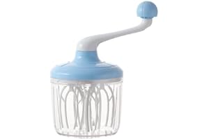 Erato Manual Egg Beater, Manual Whisk, Hand Mixer, Manual Milk Frother, 1100 ml Household Mixer, Blue