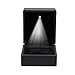 Produktbild kanstore Romantic LED erleuchtet Ohrring Ring Geschenk-Box Hochzeit Engagement Ring Schmuck Display Box (schwarz)
