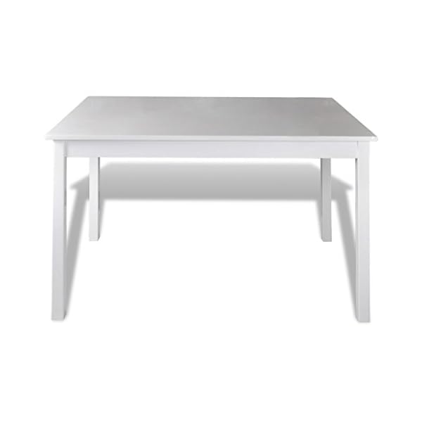 VidaXL Dining Table Set with 4 Chairs in Pine Wood (Brown) bianco - Image 5