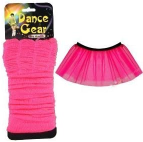 Race For Life Dance Gear Pink Legwarmers One Size & Pink Neon Tutu One Size