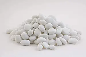 Unpolished White Pebbles Stones for Decoration Garden Plants Pots Aquarium Fountain & Home D?cor 4KG