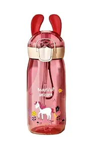 FunBlast Water Bottle for Kids, Cute Design Water Bottle with Sipper, Sipper Bottle for Kids -Anti-Leak Kids Cartoon Water Bottle for Kids - 550 ML (Beautiful Unicorn)