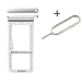 Produktbild iDigital für Samsung Galaxy S7 G930 G930F G930FD Simkarten Halterung & SD Karten Halterung SIM Tray Kartenhalter Singel/Dual SIM  SIM Tray Eject Needle Pin (Silber)