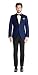 MENJESTIC ENGLISH BLUE TUXEDO BLAZER WITH VELVET SHAWL LAPEL RS.2499.00