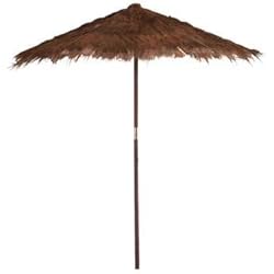 Grand Parasol Feuille De Cocotier Marron 250X250X270Cm