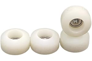 LEEFAI Pro Urethane Fingerboard Wheels 75D finger skateboard wheel -Measure Size 7.8 * 5.0 mm (offwhite)