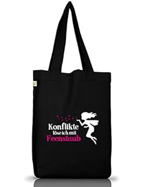 Shirtstreet24, Feenstaub, Fee Fairy Jutebeutel Stoff Tasche Earth Positive (ONE SIZE)