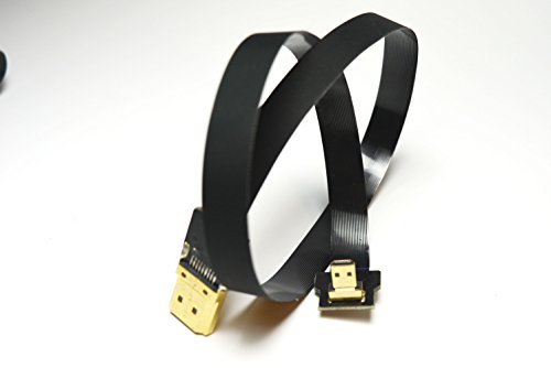 Neue schwarze FPV HDMI Kabel Micro Schnittstelle zu Standard-Schnittstelle für GH4 BMPCC A5000 A6000 A7S A7R 90 Grad DJI 80CM - 8