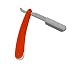 CANDURE® Professional Plastic Handle Traditional Straight Cut Throat Razor - Raptor Shavette - Hairdressing Styling Razor - Hair Shaver - Hair Cutting Trimmer Razor - Hair removal razor Stainless Steel - Men's shaving razor + Safety Pouch (ORANGE)
