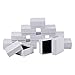 Produktbild nbeads 12 Karton Jewelry Set Boxen mit Schwamm Innen, weiß, quadratisch, 7,5 x 7,5 x 3,5 cm