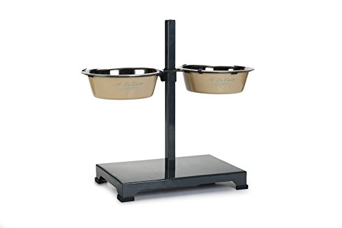 Beeztees-Dog-Feeder-Carte-Crme-Green