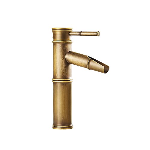 Vejaoo Bambushahn-klassischer Bambus-heißer und kalter Hahn-europäischer Retro- Bassin-Hahn Taipen Wasser-Drache