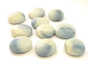 Sivananda Gems and Crafts Decorative Glass Stone,White Blue Approx 70 nos (475 gm) 2 x 2 cm