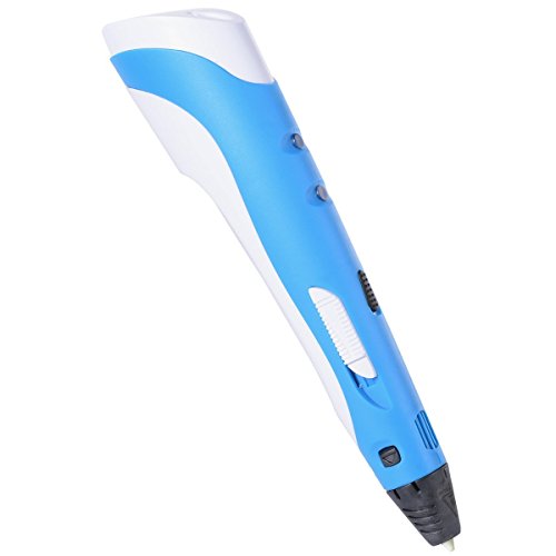 Juboury JBY-I 3D-Pen.Stift für 3D Zeichnungen zur Erstellung von dreidimensionalen Zeichnungen, Kunstwerken, Modellen von Hand. Kompatibel mit 1,75 mm ABS und PLA Filament (Blau)