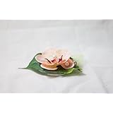 kleiner Glasteller mit Phalenopsis - Tischgesteck, künstliche Blumen