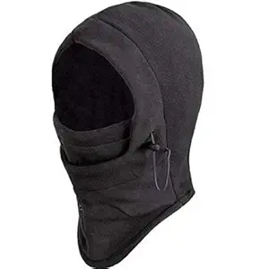 BRATS N BEAUTY -Imported Winter Warm Breathable Cotton Fabric and Spandex Windproof Unisex full face Balacava Ski Cover/Bike Face Mask for Bikers (Black)