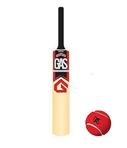 Wooden Impact, Willow Cricket Bat Bat Size 5 with 1 Ball (Sticker Multibrands) for Age Group 10-15 Years