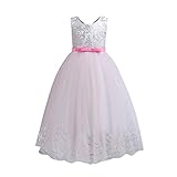 ✮✮Baby Mädchen Prinzessin Kleid Blumenmädchenkleid Taufkleid Festlich Hochzeit Partykleid Festzug Babybekleidung Kleidung Set aus Kleid+Windeln Hose Abdeckung Neugeborene Blumenmädchen Geburtstag Kleider kurzarm Outfits