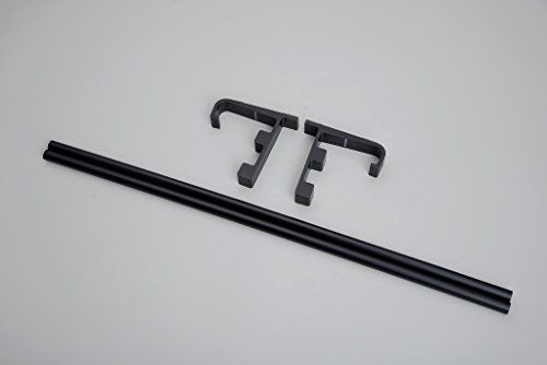 Wangel Nail-frei Design Doppelte Aluminium Badezimmer Handtuchhalter Black - 4